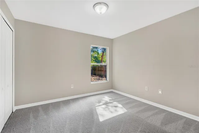 an empty room with a window