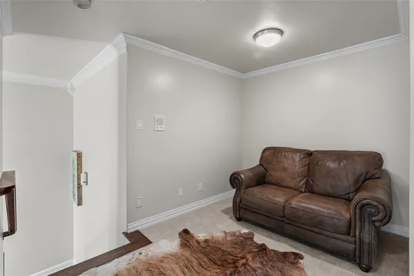 a living room with furniture and a couch