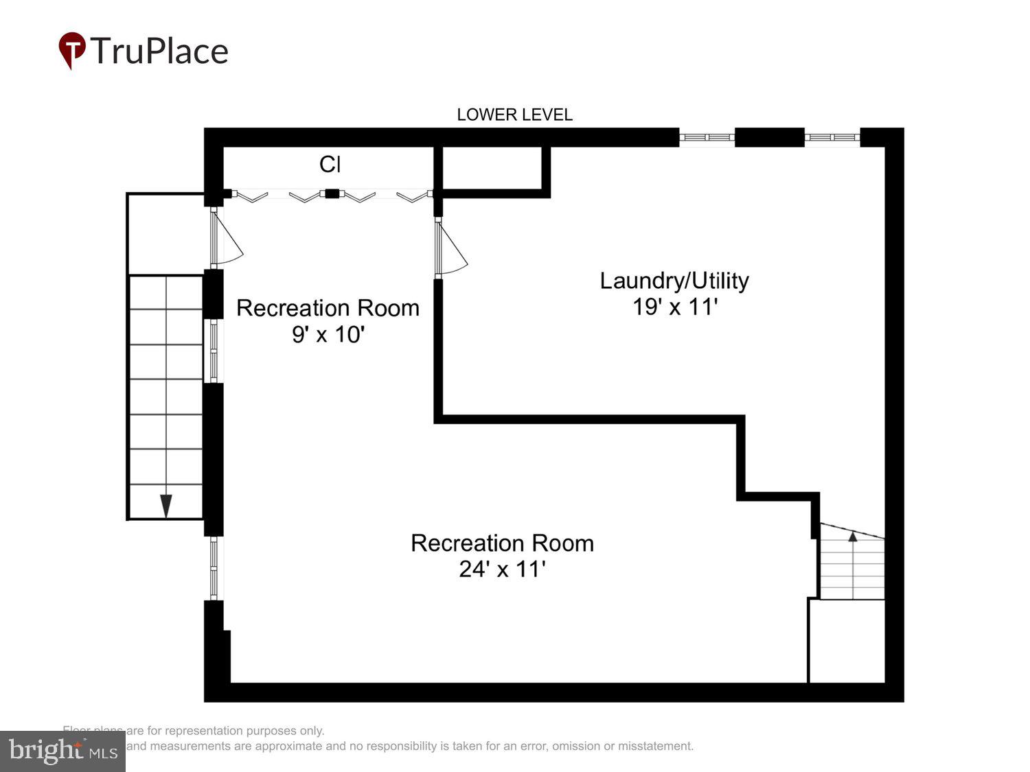 8933 Burke Lake Road Springfield, VA 22151 - Photo 47 of 47 Lower Level Floor Plan .