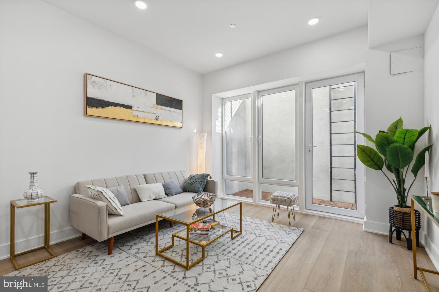 705 Quincy Street Northeast, Unit 2 Washington, DC 20017 - Photo 3 of 15 a living room with furniture and a potted plant