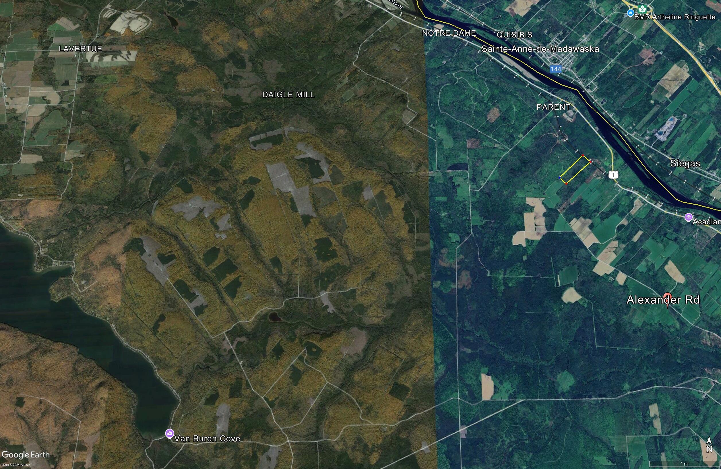 Lot 32 Alexander Road Van Buren, ME 04785 - Photo 16 of 25 aerial 2