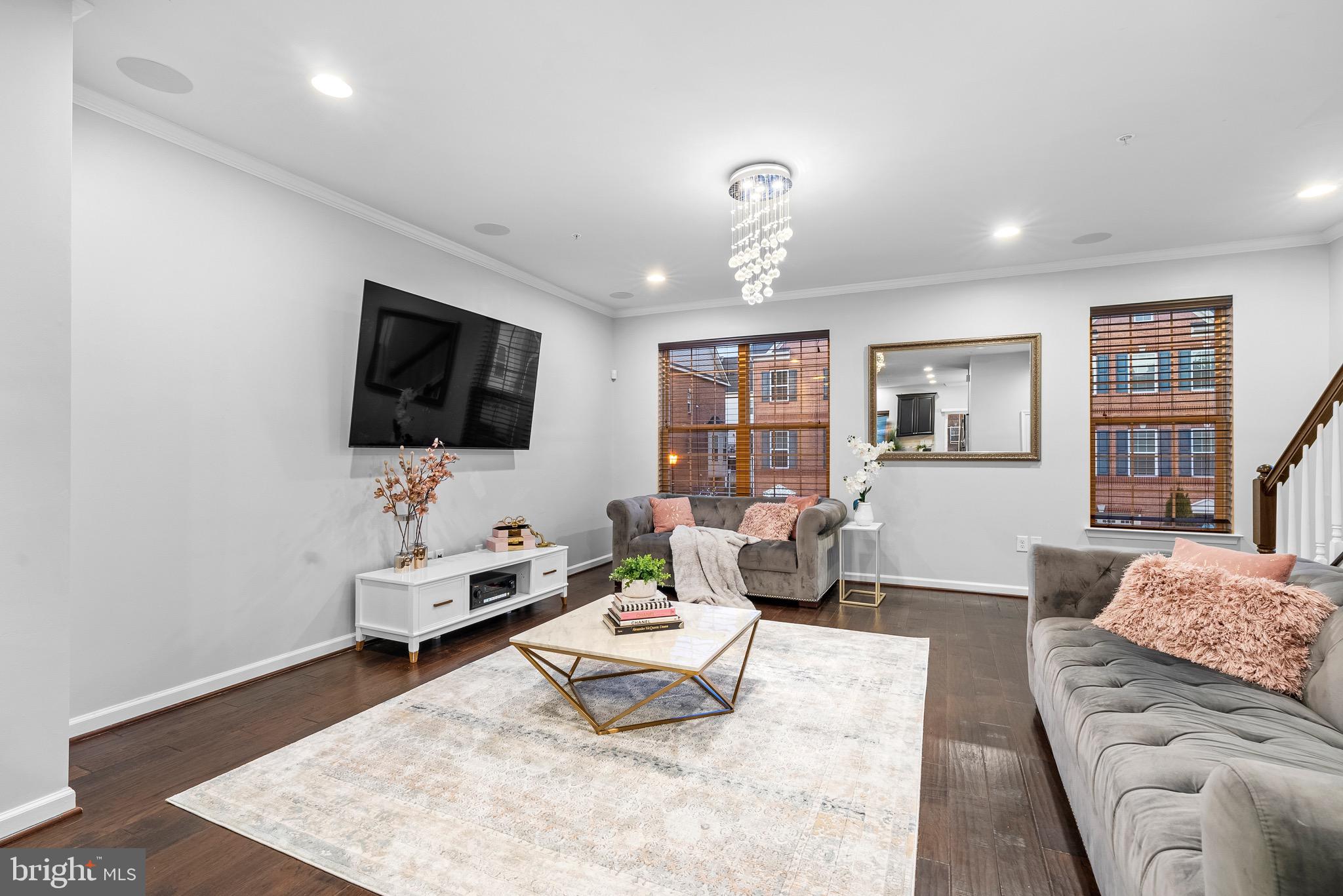 8022 Ravenclaw Road Elkridge, MD 21075 - Photo 7 of 24 Family Area | Hardwood Floors | Window Treatments.