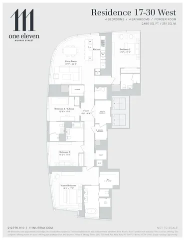 $8,895,000 | 111 Murray Street, Unit 25W | TriBeCa