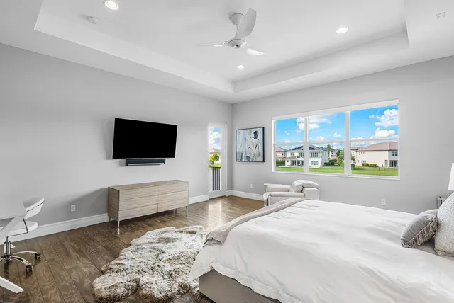 a view of a swimming pool with a outdoor space