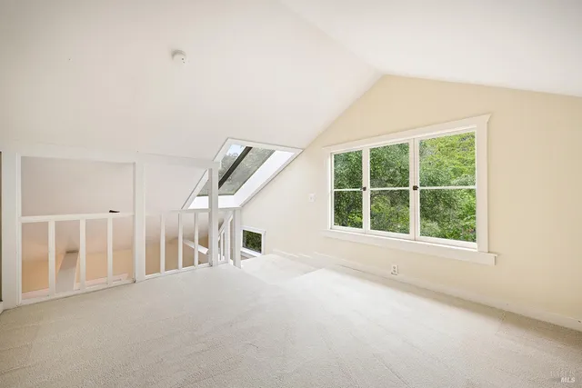 a view of a room with racks