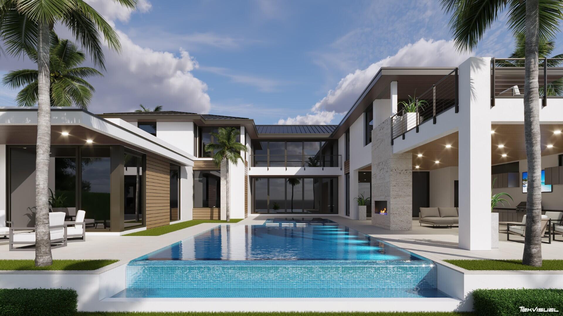 20 Ocean Drive Jupiter, FL 33469 - Photo 1 of 15 a view of a house with swimming pool and sitting area