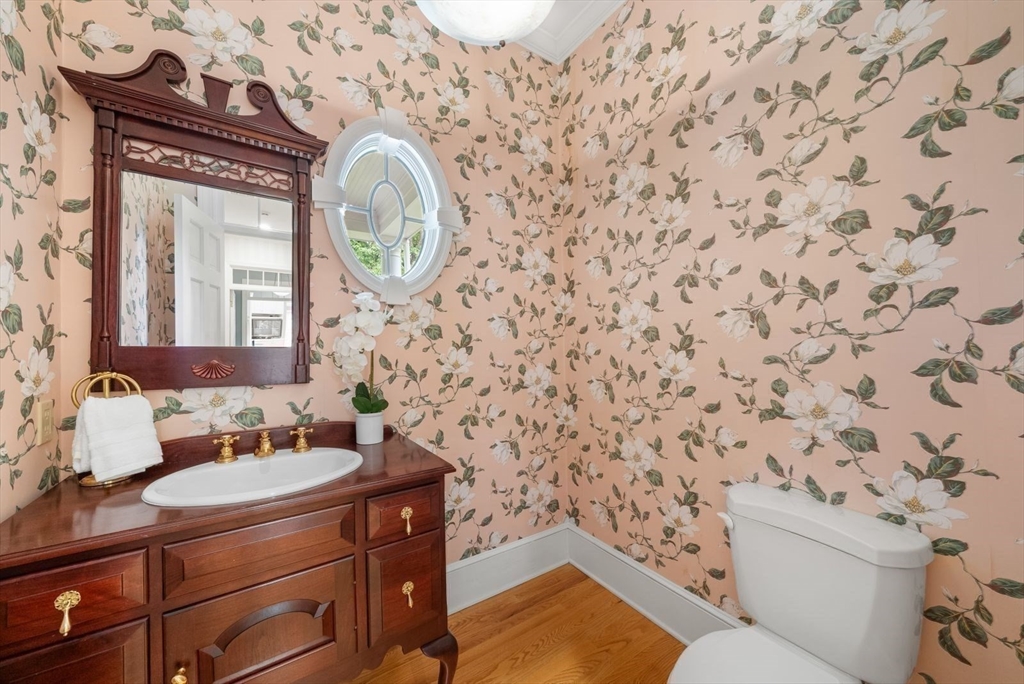 364 Hickory Road North Attleboro, MA 02760 - Photo 27 of 40 a bathroom with a sink a toilet and a mirror