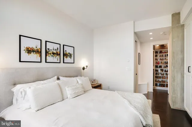 a bathroom with a shower and toilet