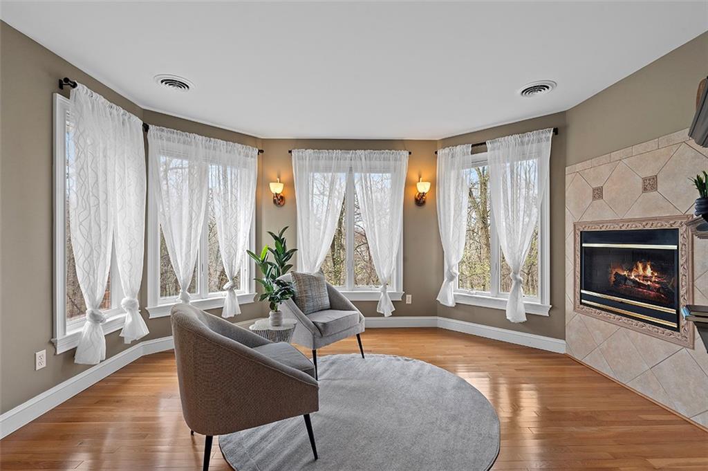 198 Camp Meeting Rd Extension Sewickley, PA 15143 - Photo 20 of 50 a living room with furniture and a fireplace