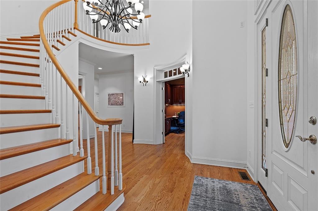 198 Camp Meeting Rd Extension Sewickley, PA 15143 - Photo 4 of 50 a view of entryway with wooden floor and stairs