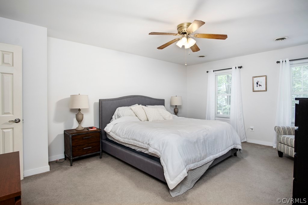 13805 Sterlings Bridge Road Midlothian, VA 23112 - Photo 17 of 24 a bedroom with a bed and a ceiling fan