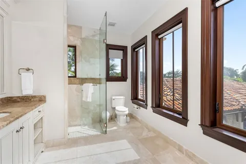 a city view with tall buildings