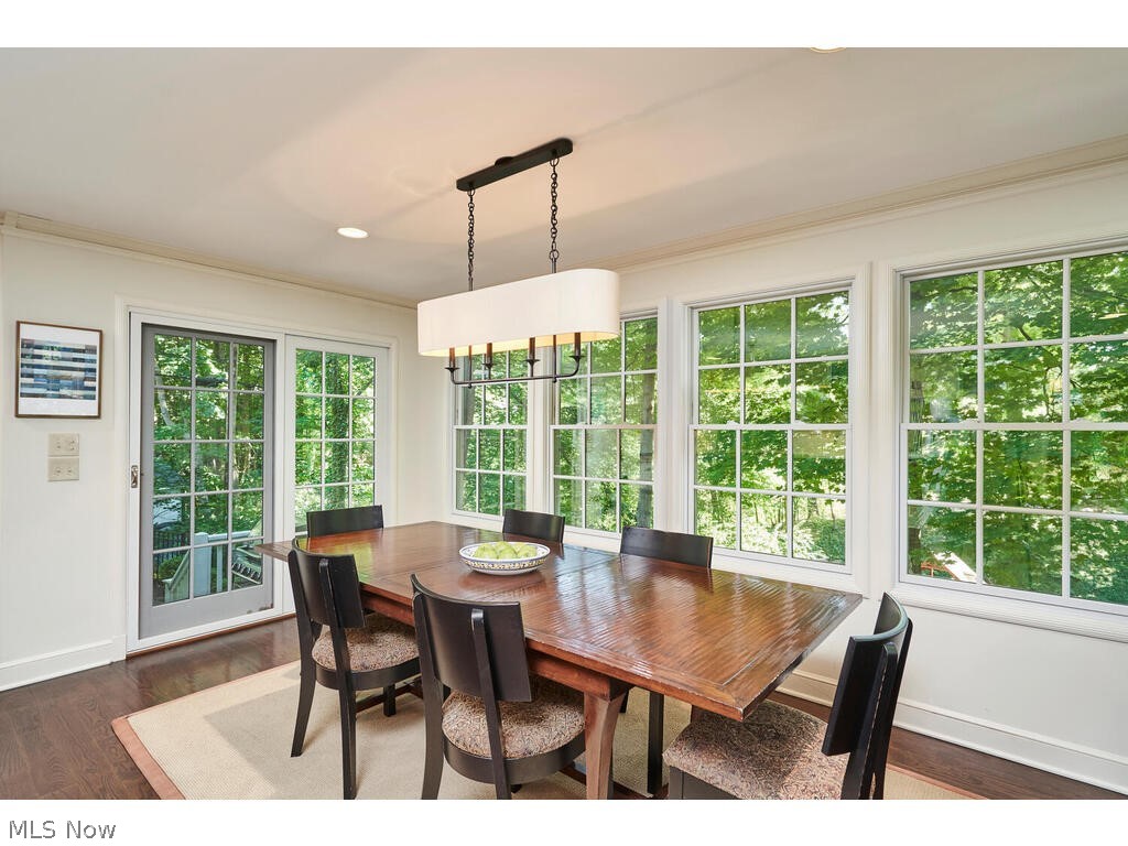 251 Overwood Road Akron, OH 44313 - Photo 15 of 40 Dining room is. surrounded on 3. sides by windows overlooking backyard valley