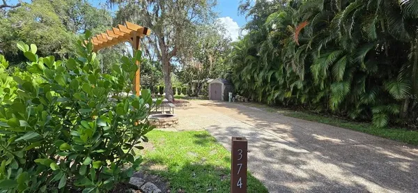 a pathway of a yard