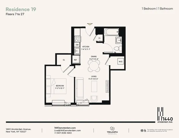 $3,595 | 1440 Amsterdam Avenue, Unit 1719 | Manhattanville