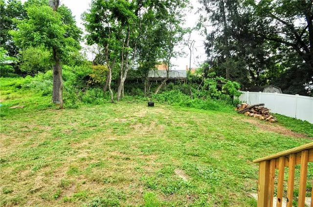 a view of backyard with green space