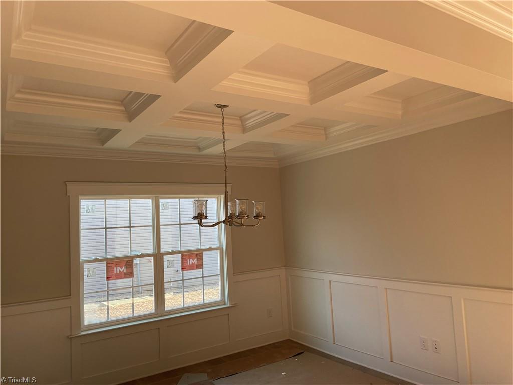 1990 Meadowview Drive Graham, NC 27253 - Photo 2 of 11 formal dining room with coffered ceiling