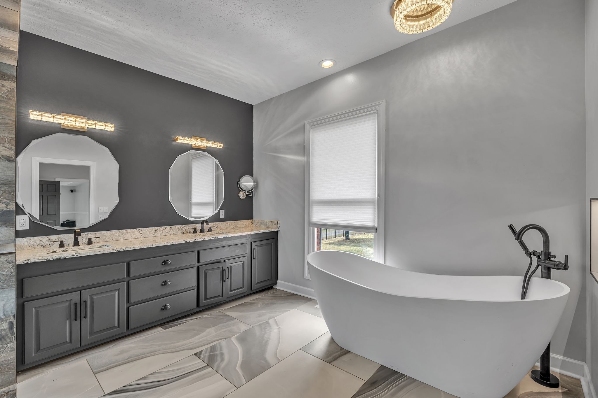 2103 Liebengood Road Goodlettsville, TN 37072 - Photo 55 of 97 a spacious bathroom with a double vanity sink and a mirror