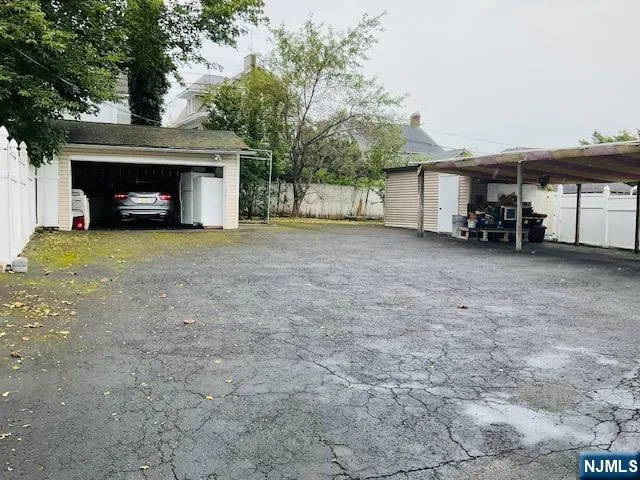 a view of a car garage