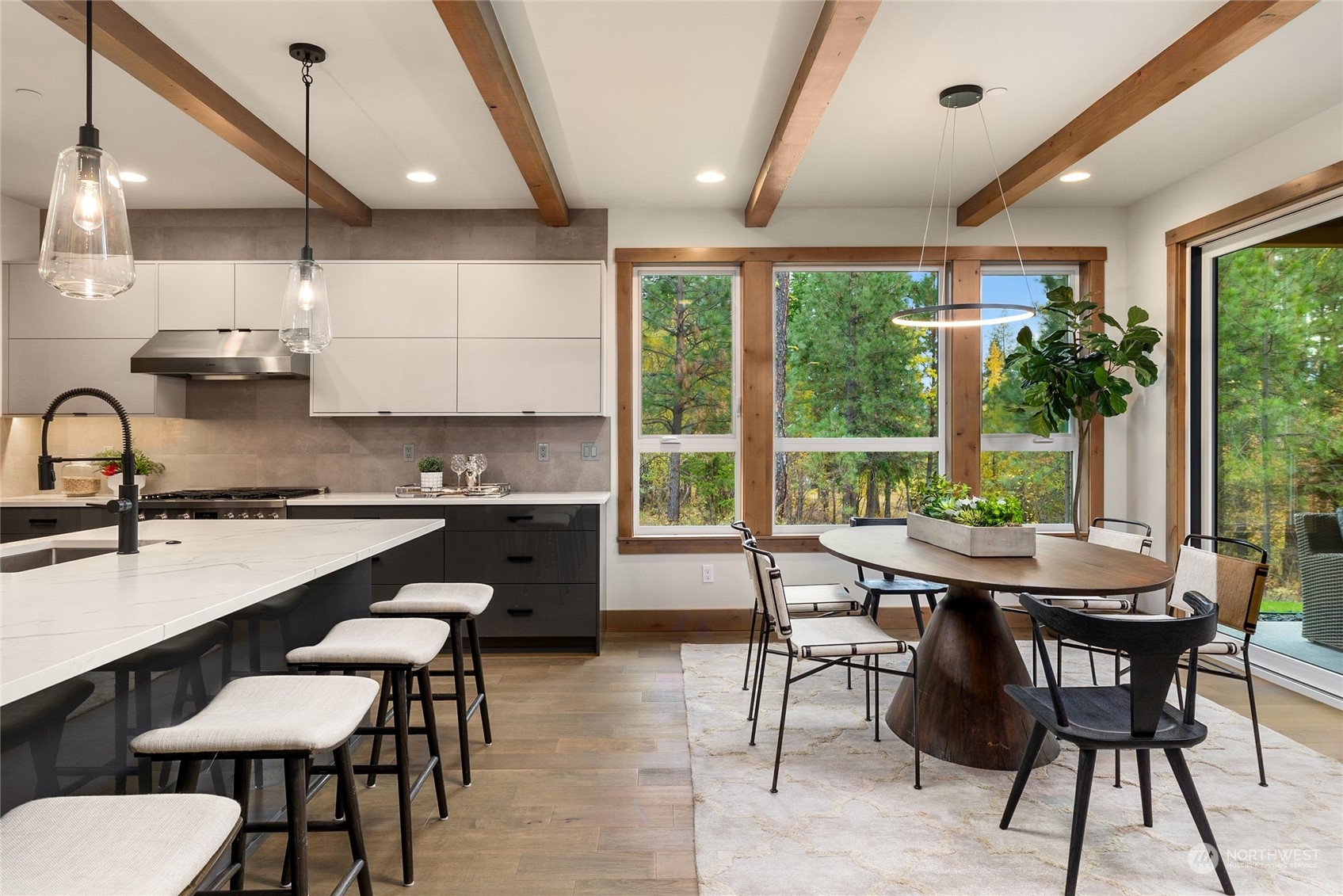 331 Old Grv Trail Ronald, WA 98940 - Photo 12 of 40 a view of a dining room with furniture window and outside view