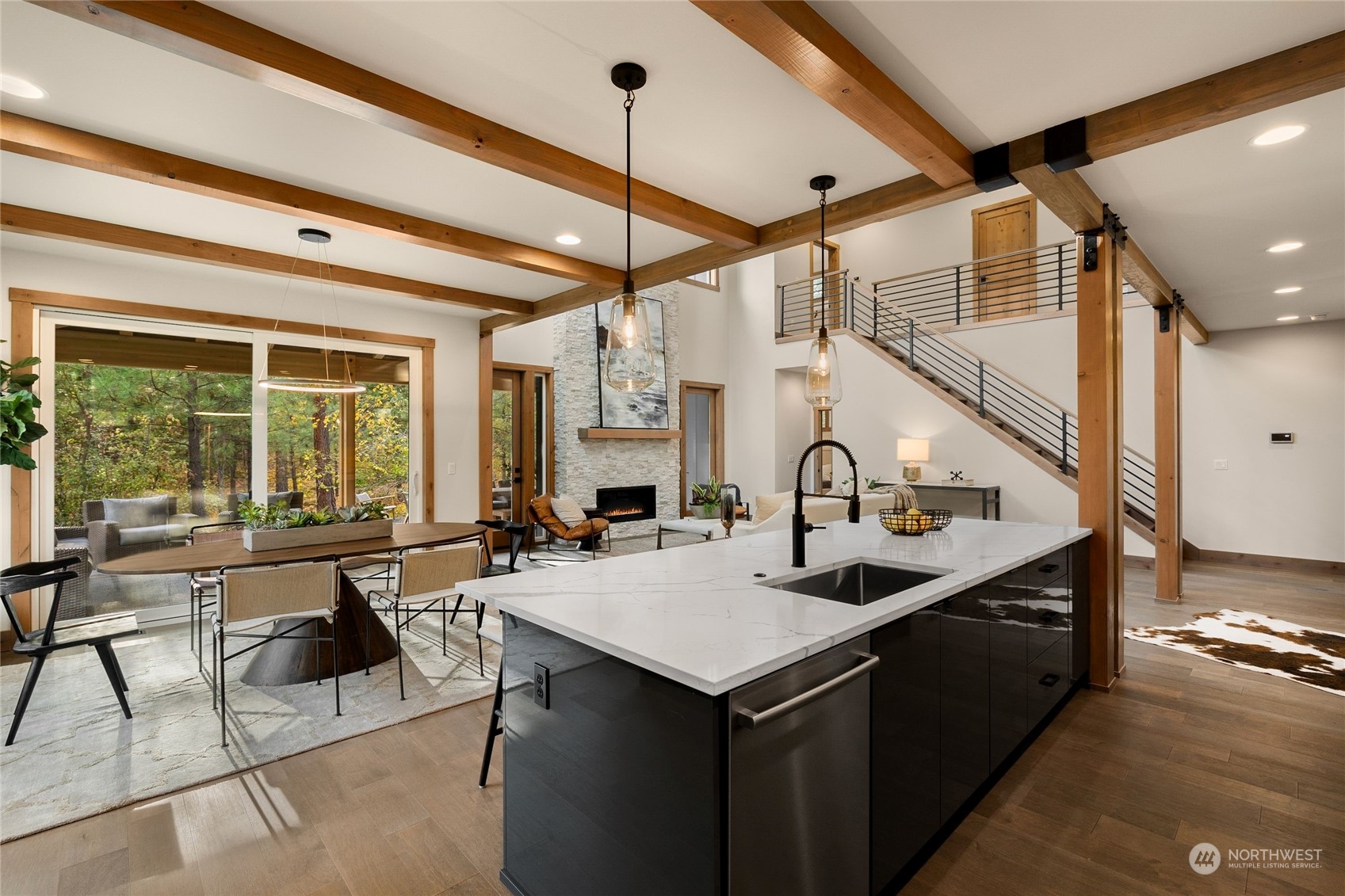 331 Old Grv Trail Ronald, WA 98940 - Photo 18 of 40 a kitchen with sink stove and cabinets