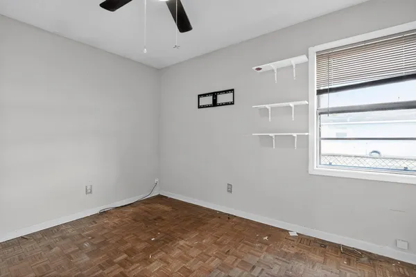 an empty room with a window