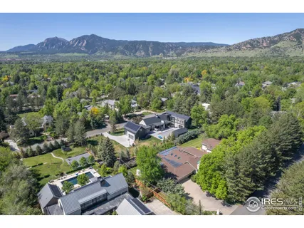 an aerial view of residential house with outdoor space