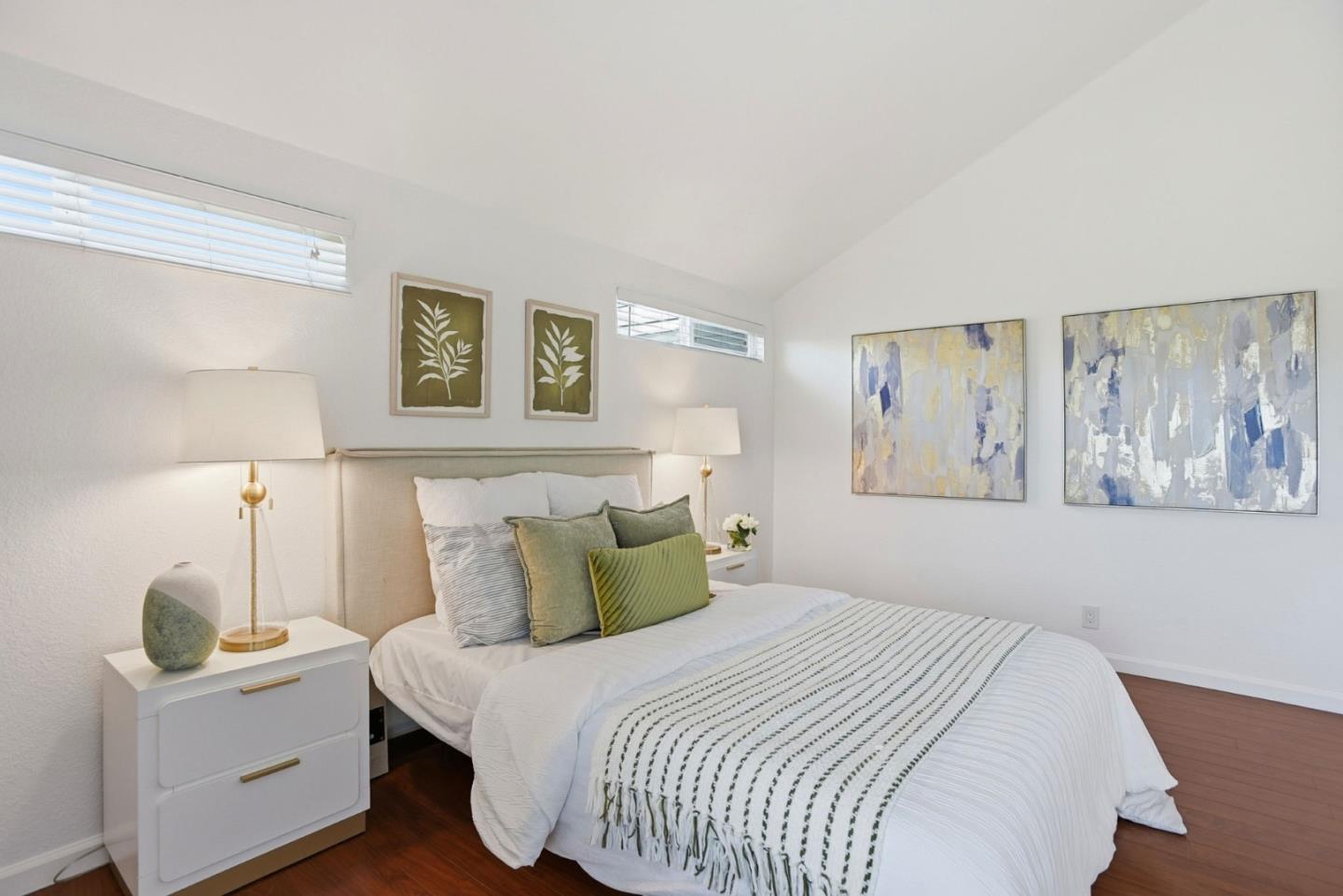 23 Dory Lane Foster City, CA 94404 - Photo 14 of 28 a bedroom with a bed and lamp