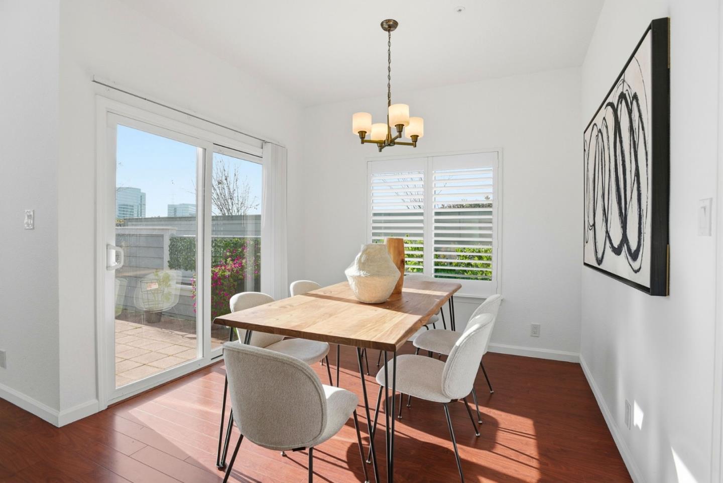 23 Dory Lane Foster City, CA 94404 - Photo 9 of 28 a view of a dining room with furniture window and wooden floor