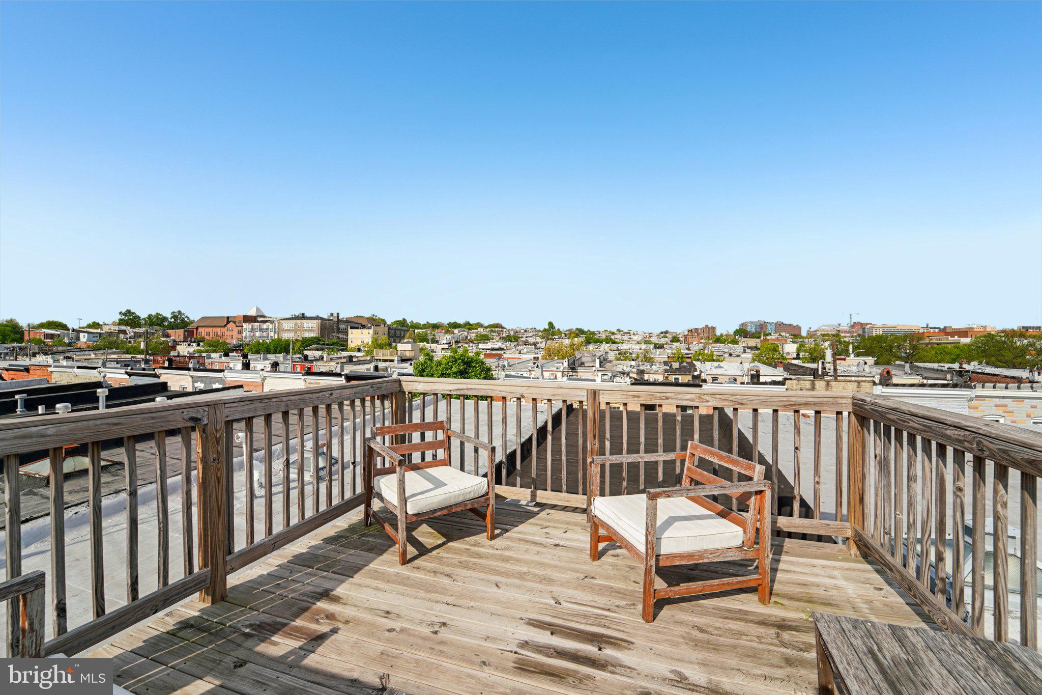 147 North Streeper Street Baltimore, MD 21224 - Photo 26 of 34 a view of a balcony with wooden floor and city view