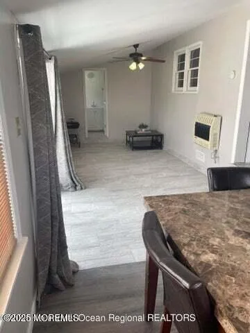 a view of a kitchen cabinets
