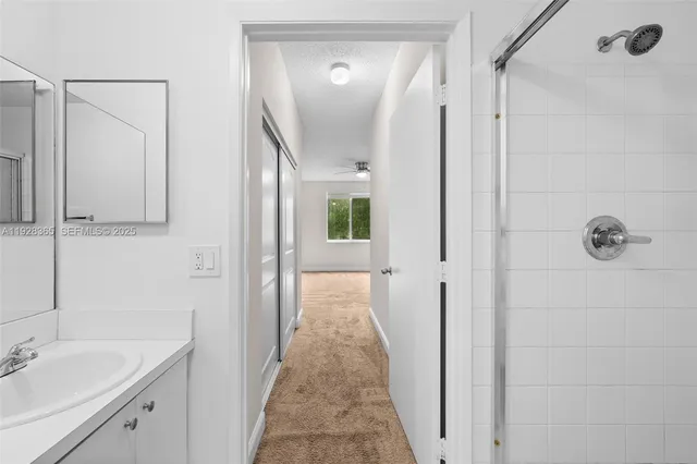 a view of a yard with a house