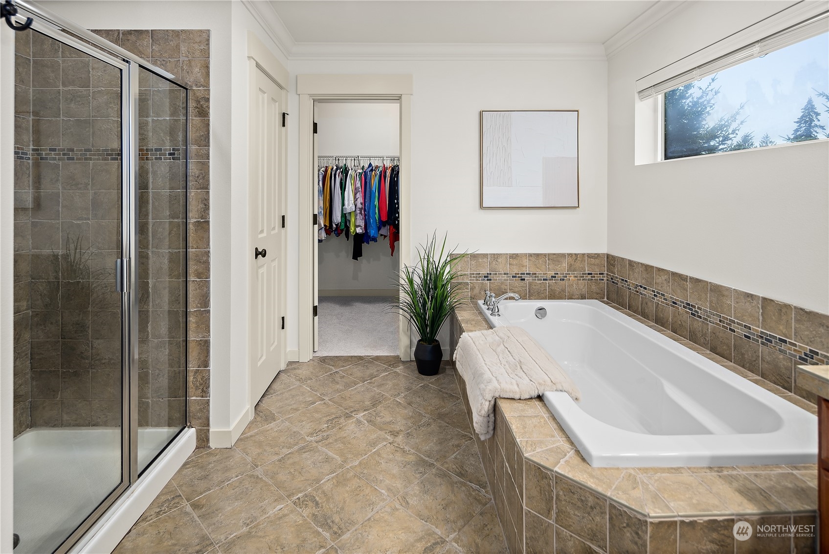 22920 36th Avenue Southeast Bothell, WA 98021 - Photo 18 of 30 a spacious bathroom with a tub and shower