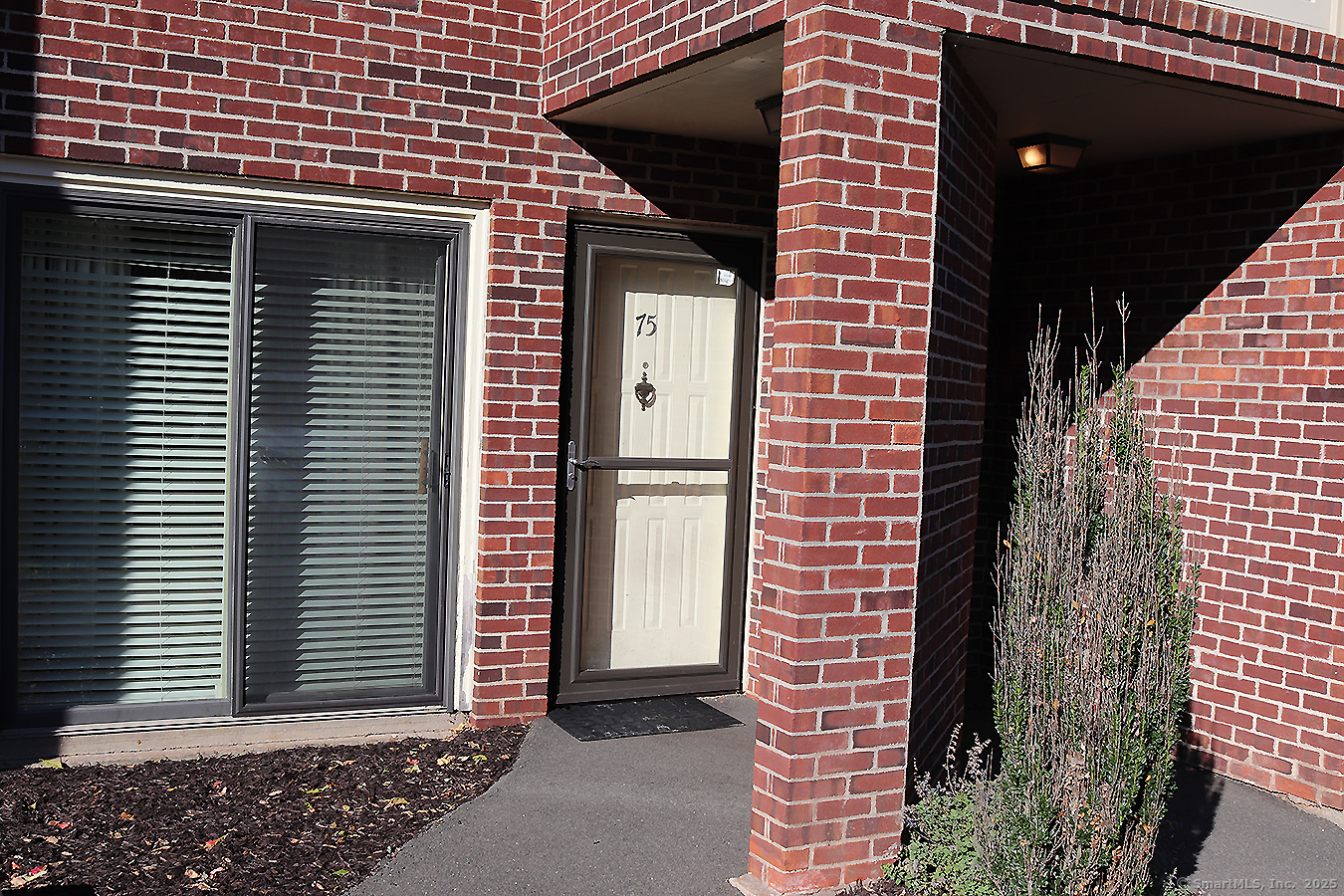 a front view of a building