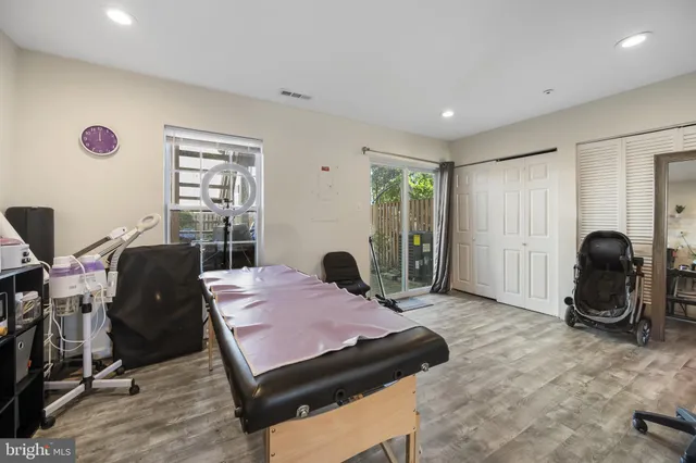 a room with furniture and a window