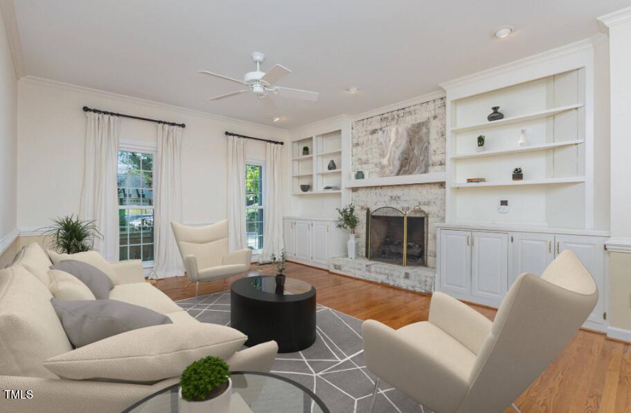 6909 Brook Ridge Court Raleigh, NC 27615 - Photo 6 of 60 Virtually staged family room