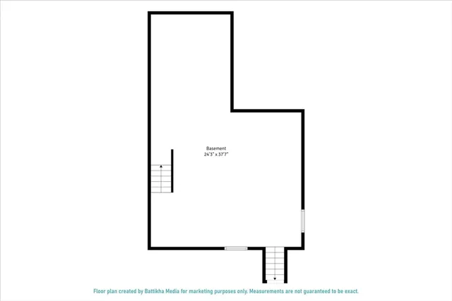 a picture of a room with a bench