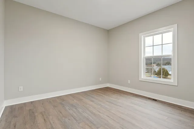 an empty room with a window