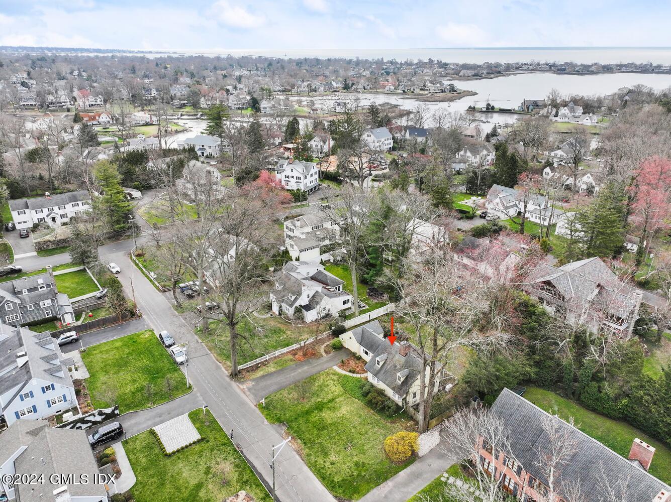 an aerial view of multiple house