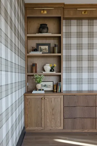 a room with a walk in closet and a window