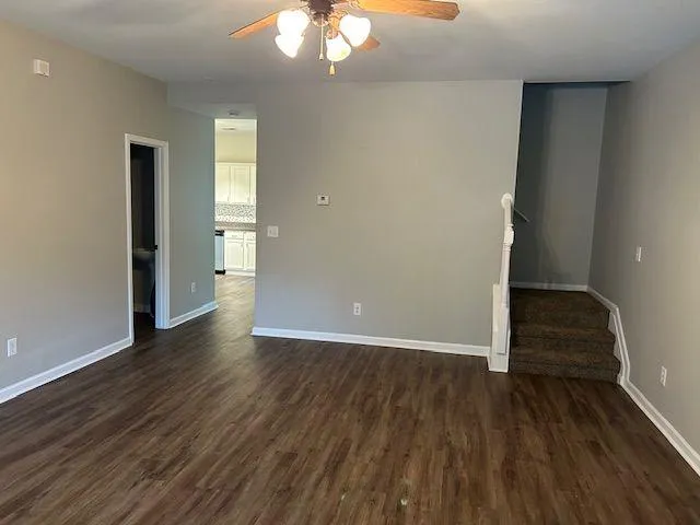 an empty room with a window