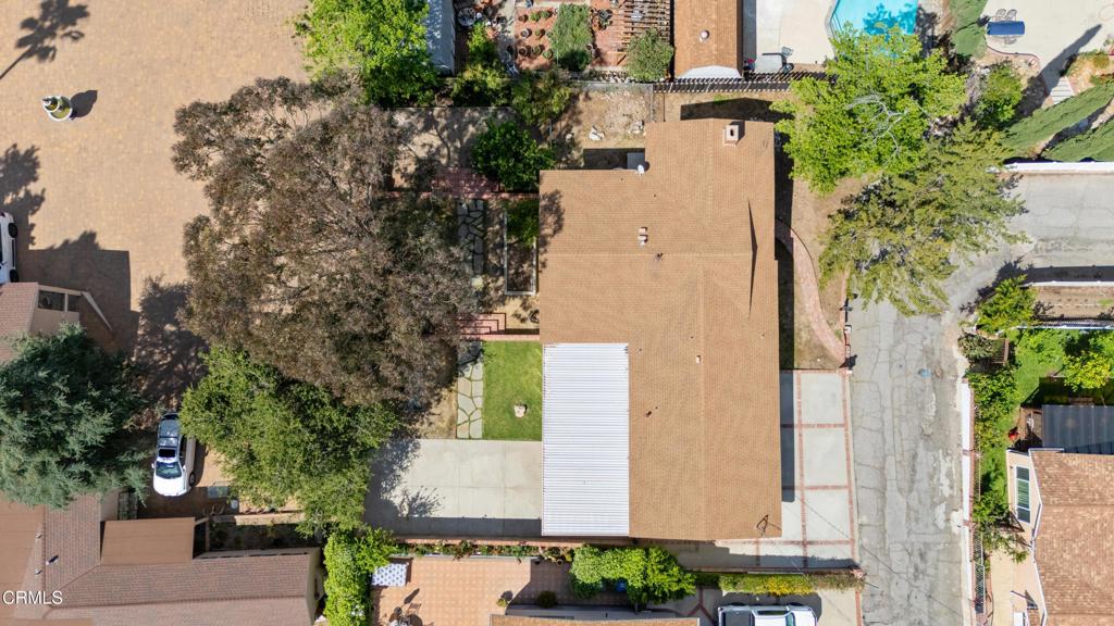 6940 Bellclaire Street Tujunga, CA 91042 - Photo 42 of 47 an aerial view of a house with outdoor space