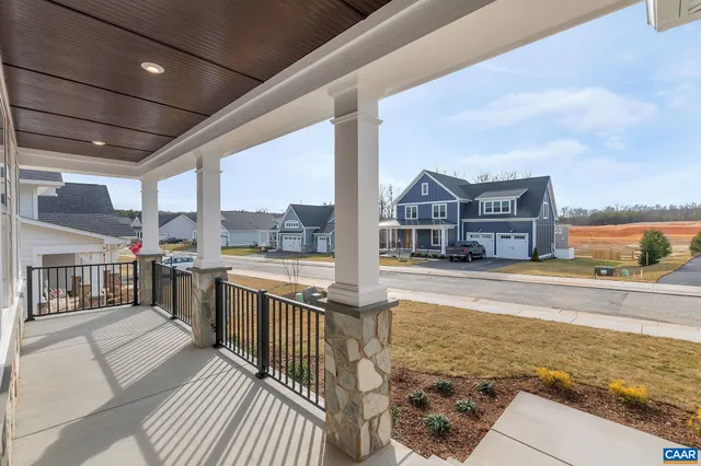 a view of a balcony with city view