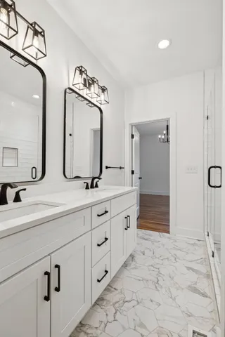 a view of a room with an empty space