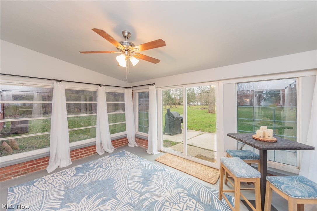 490 Trebisky Road Cleveland, OH 44143 - Photo 38 of 49 Sunroom / solarium with ceiling fan and lofted ceiling