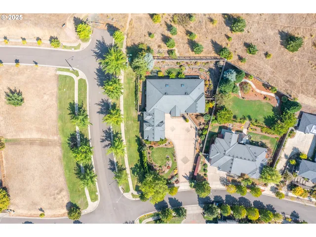 an aerial view of swimming pool