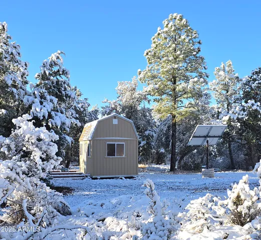 a house with trees in the background