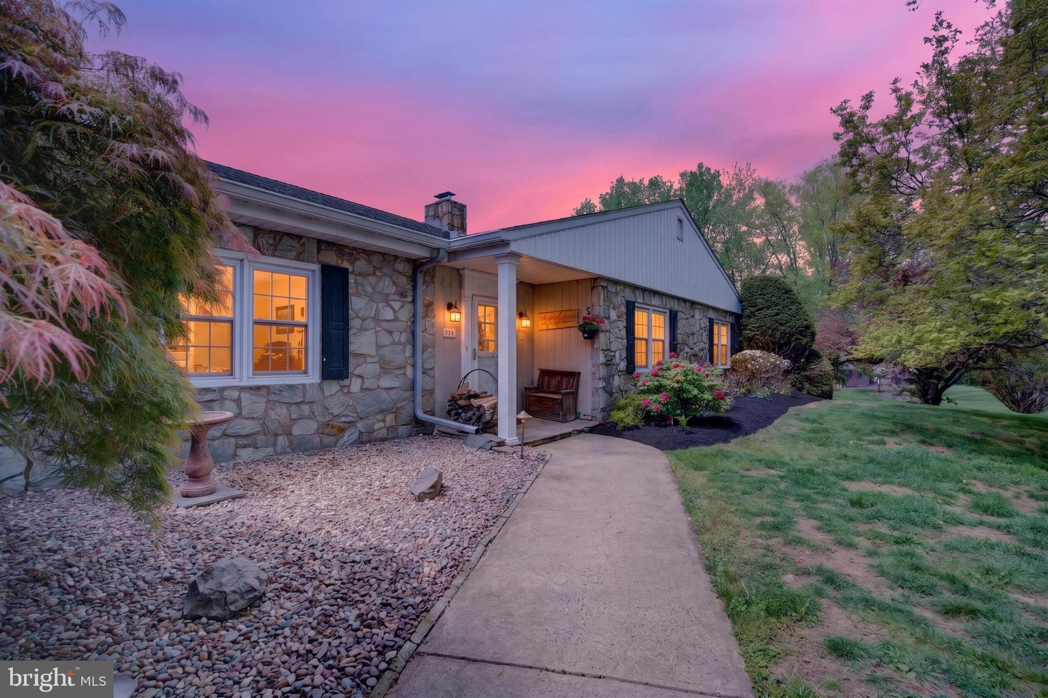 300 Sanatoga Road Pottstown, PA 19465 - Photo 2 of 79 Charming stone home at sunset glow.