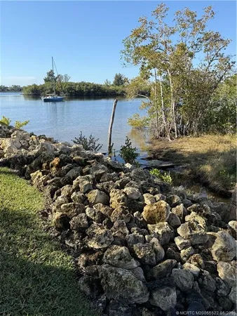 a view of a lake with a city