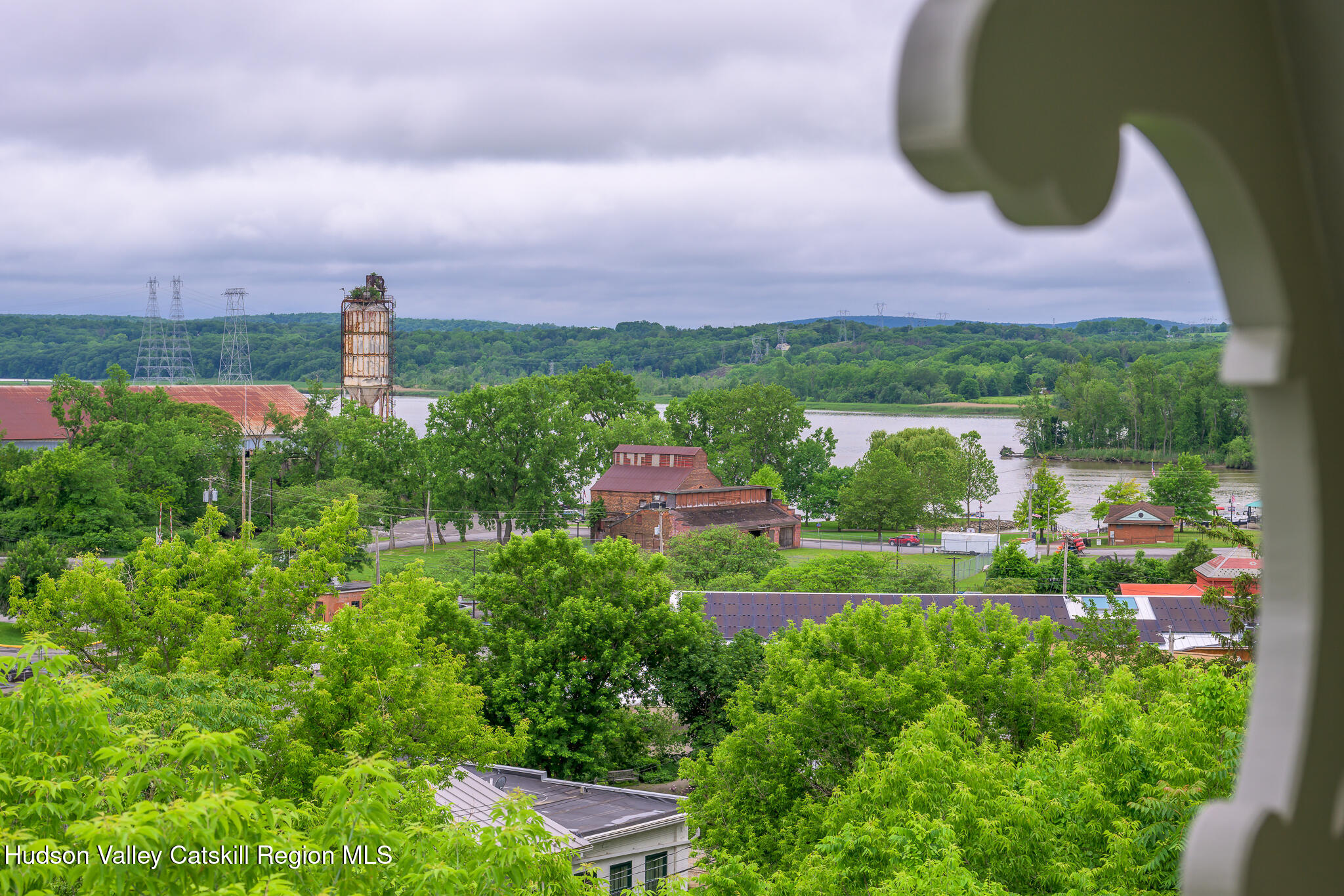 59 Allen Street Hudson, NY 12534 - Photo 56 of 59 an aerial view of a house with a yard and garden